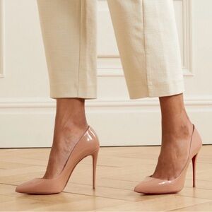 Christian Louboutin Pigalle 120 Patent calf nude